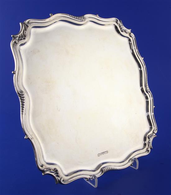 A 1930s silver salver, 25.5 oz.